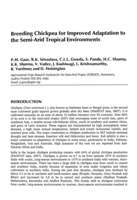 Breeding Chickpea for Improved Adaptation to the Semi-Arid Tropical Environments