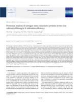 Proteomic analysis of nitrogen stress-responsive proteins in two rice cultivars differing in N utilization efficiency