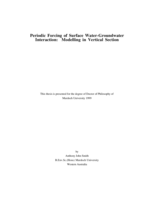 Periodic forcing of surface water-groundwater interaction: modelling in vertical section