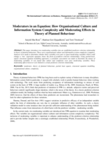 Moderators in an equation: How organisational culture and information system complexity add moderating effects in theory of planned behaviour