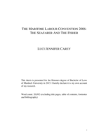 The maritime labour convention 2006: The seafarer and the fisher