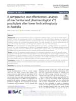 A comparative cost-effectiveness analysis of mechanical and pharmacological VTE prophylaxis after lower limb arthroplasty in Australia