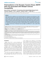 Polymorphisms in the receptor tyrosine kinase MERTK gene are associated with multiple sclerosis susceptibility