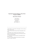 Reproductive decision-making in a macro-micro perspective (REPRO): State-of-the-art review