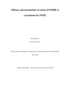 Efficacy and mechanisms of action of EMDR as a treatment for PTSD