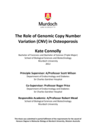 The role of genomic Copy Number Variation (CNV) in osteoporosis