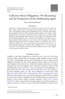 Collective Moral Obligations: ‘We-Reasoning’ and the perspective of the deliberating agent