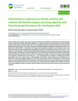 Simultaneous exposure to nitrate and low pH reduces the blood oxygen-carrying capacity and functional performance of a freshwater fish