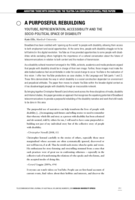 A purposeful rebuilding: Youtube, representation, accessibility and the socio-political space of disability