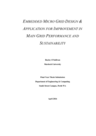 Embedded micro grid design & application for improvement in main grid performance and sustainability