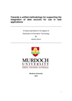 Towards a unified methodology for supporting the integration of data sources for use in web applications