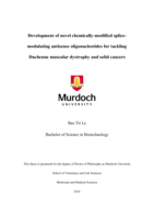 Development of novel chemically-modified splice-modulating antisense oligonucleotides for tackling Duchenne muscular dystrophy and solid cancers