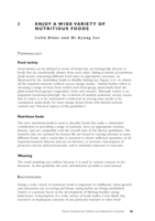 Enjoy a wide variety of nutritious foods