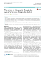 The schism in chiropractic through the eyes of a 1st year chiropractic student