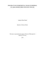 The impacts of environmental change on dispersal of large-seeded forest species by the emu