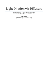 Light dilution via diffusers:enhancing algal productivity