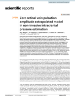 Zero retinal vein pulsation amplitude extrapolated model in non-invasive intracranial pressure estimation