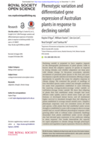 Phenotypic variation and differentiated gene expression of Australian plants in response to declining rainfall