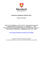 International research collaborations in agriculture