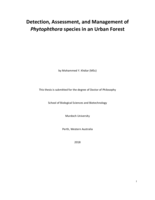 Detection, assessment, and management of Phytophthora species in an urban forest