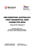 Implementing Australia's first residential grid connected BESS - Industry Project