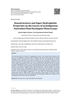 Nanostructures and super-hydrophobic properties on the leaves of an indigenous Australian plant Eucalyptus pleurocarpa