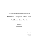 Assessing the requirements for power performance testing at the national small wind turbine centre test site