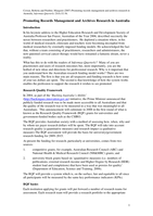Promoting records management and archives research in Australia