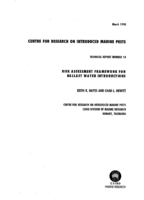 Risk assessment framework for ballast water introductions