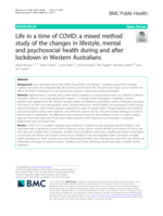 Life in a time of COVID: A mixed method study of the changes in lifestyle, mental and psychosocial health during and after lockdown in Western Australians