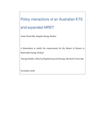 Policy interactions of an Australian ETS and expanded MRET