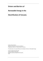Drivers and barriers of renewable energy in the electrification of Vanuatu