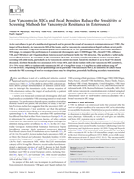 Low vancomycin MICs and fecal densities reduce the sensitivity of screening methods for vancomycin resistance in enterococci