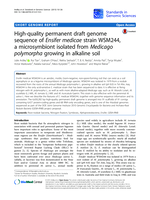 High-quality permanent draft genome sequence of Ensifer medicae strain WSM244, a microsymbiont isolated from Medicago polymorpha growing in alkaline soil
