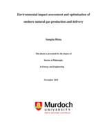 Environmental impact assessment and optimisation of onshore natural gas production and delivery