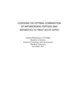 Choosing the optimal combination of antimicrobial peptides and antibiotics to treat acute sepsis