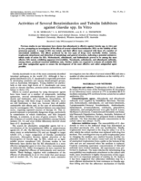 Activities of several benzimidazoles and tubulin inhibitors against Giardia spp. in vitro