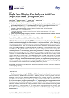 Single exon skipping can address a multi-exon duplication in the dystrophin gene