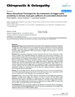 Neuro emotional technique for the treatment of trigger point sensitivity in chronic neck pain sufferers: A controlled clinical trial