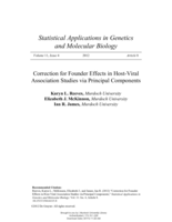 Correction for founder effects in host-viral association studies via principal components