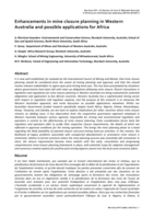 Enhancements in mine closure planning in Western Australia and possible applications for Africa