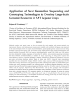 Application of next generation sequencing and genotyping technologies to develop Large‐Scale genomic resources in SAT legume crops