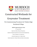 Constructed wetlands for grey water treatment: Pre-commissioning procedures for timbers edge residential village