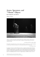 Actors, spectators, and "Vibrant" objects Kris Verdonck's ACTOR #1