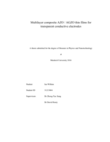 Multilayer composite AZO / AGZO thin films for transparent conductive electrodes