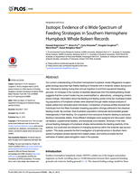 Isotopic evidence of a wide spectrum of feeding strategies in Southern hemisphere humpback whale baleen records