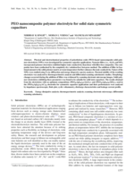 PEO nanocomposite polymer electrolyte for solid state symmetric capacitors