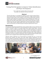 Testing pitch recognition to improve talent identification and player development