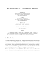The sum number of a disjoint union of graphs