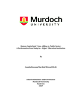 Human Capital and Value Adding in Public Sector: A Performative Case Study in a Higher Education Institution